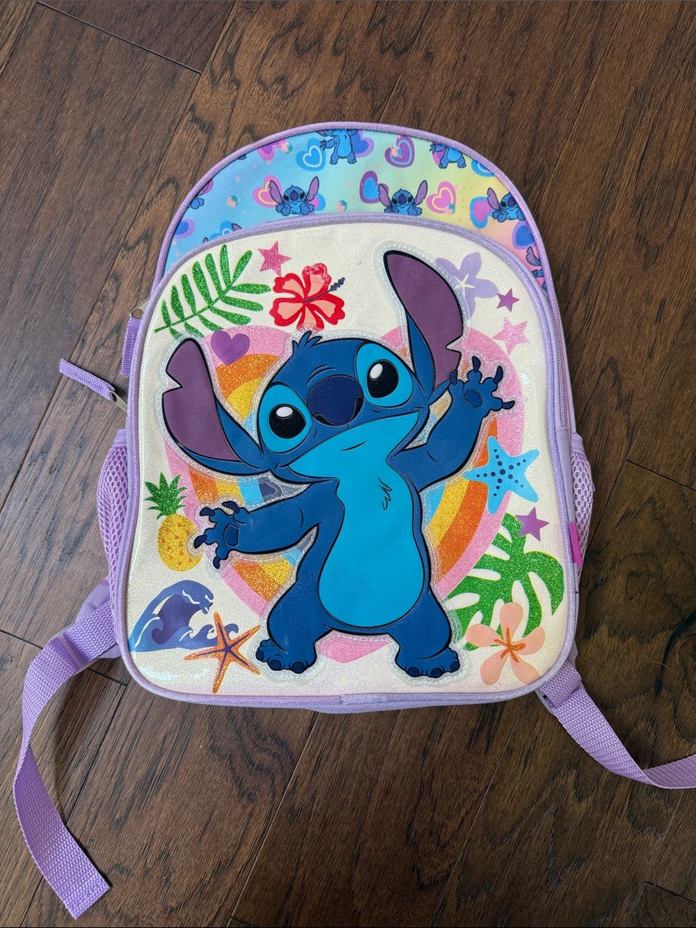 Lilo & Stitch Disney Kids Backpack - Blue Stitch with Purple Accents